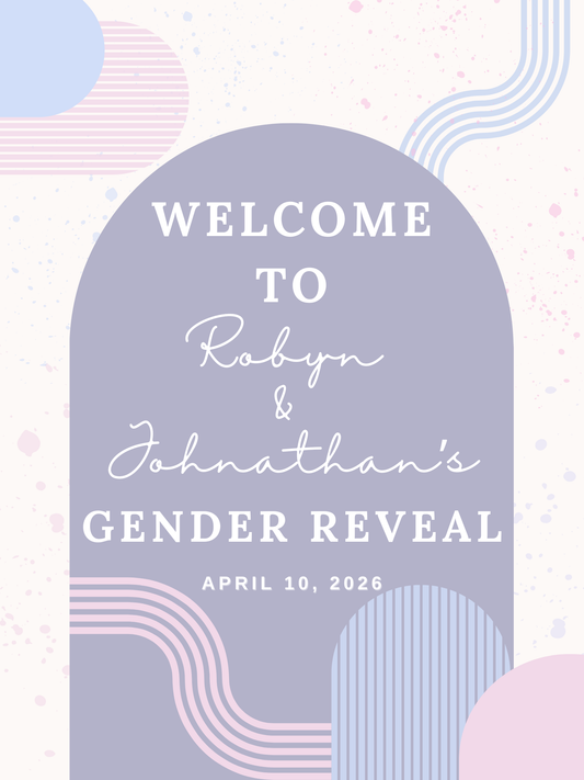 Gender Reveal Welcome Sign - Personalized Event Entrance Sign