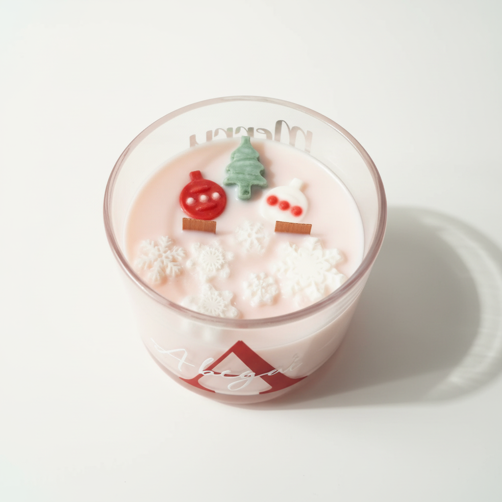 Christmas candle product photo