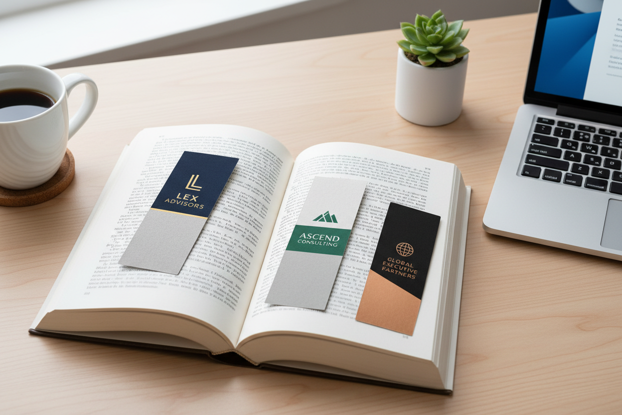 New corporate bookmark lifestyle shot