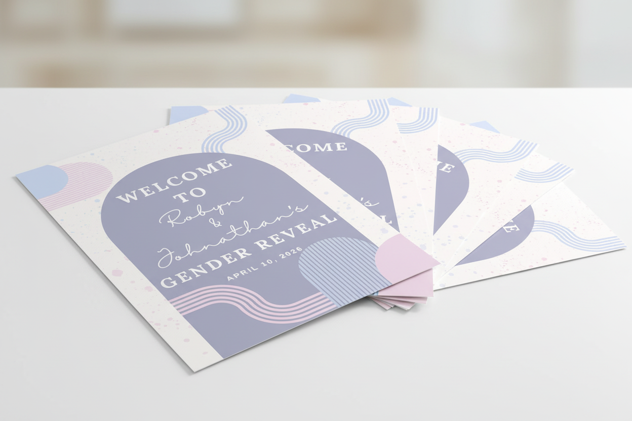 Printed Welcome Signs Spread Out