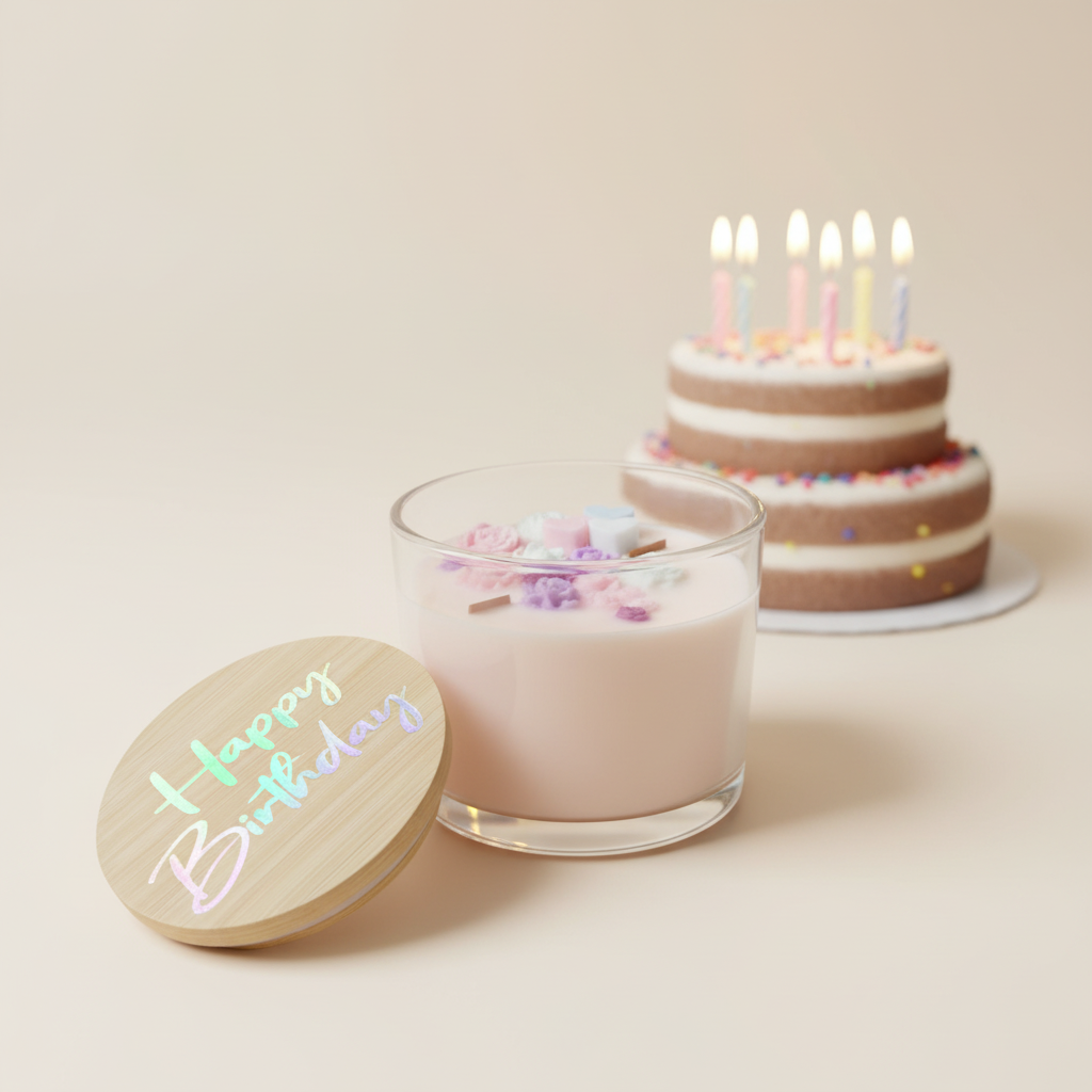 Product photo with birthday cake