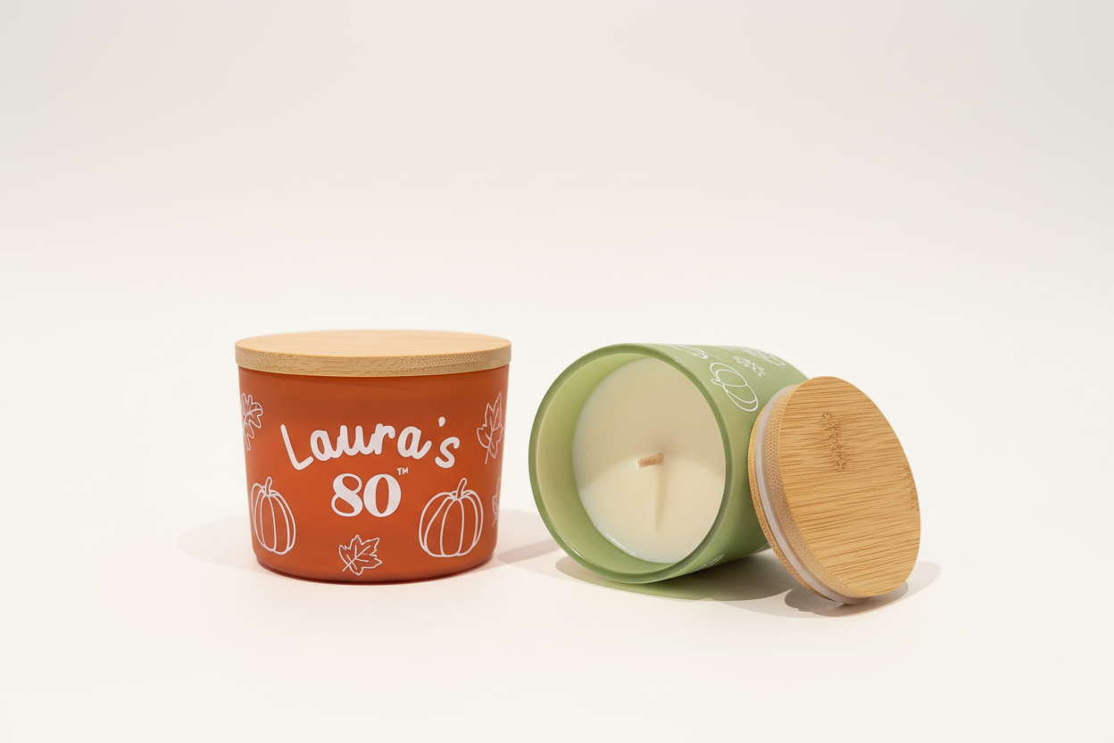 Product photo with white vinyl decorations