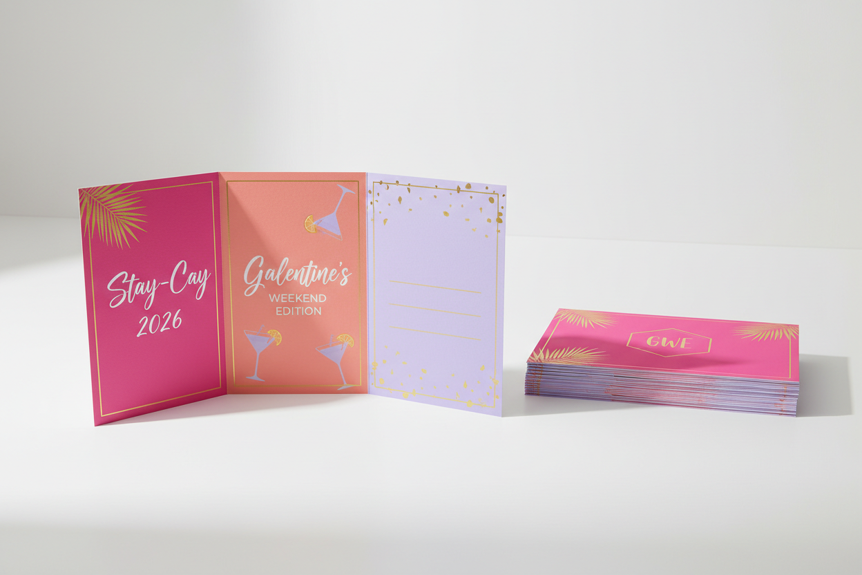 Stay-Cay 2026 invitation product shot