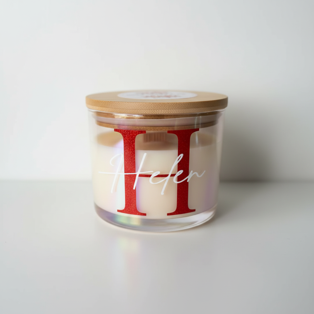Upright candle with Helen lid